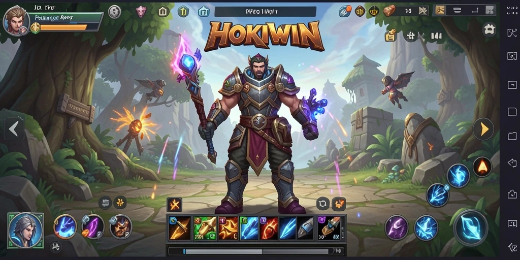 Tampilan gameplay HOKIWIN yang menegangkan dan dinamis.