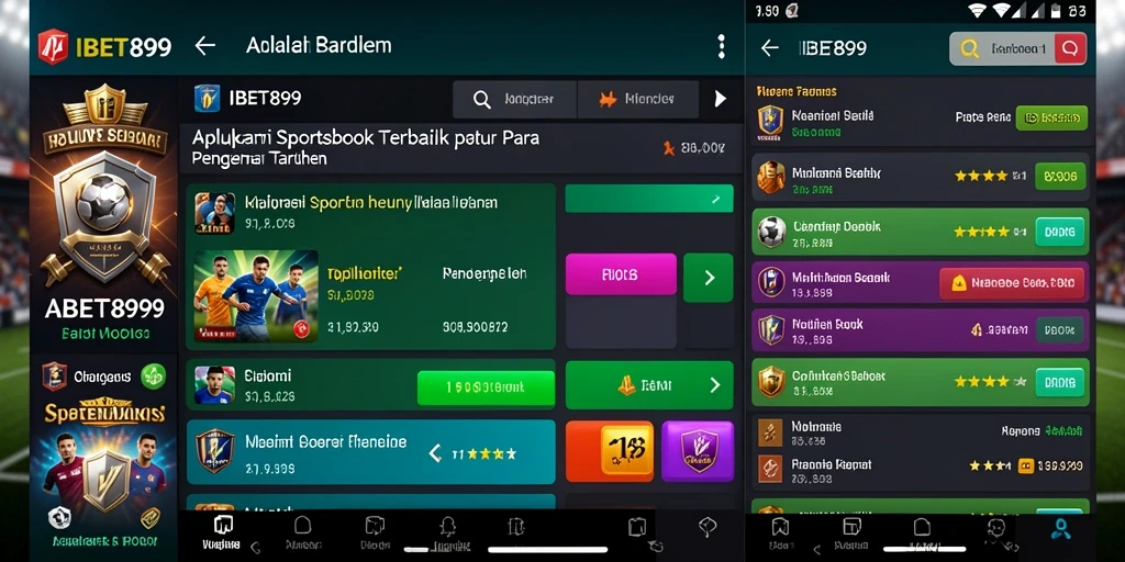 Tangkap layar utama dari gameplay taruhan olahraga di IBET899.