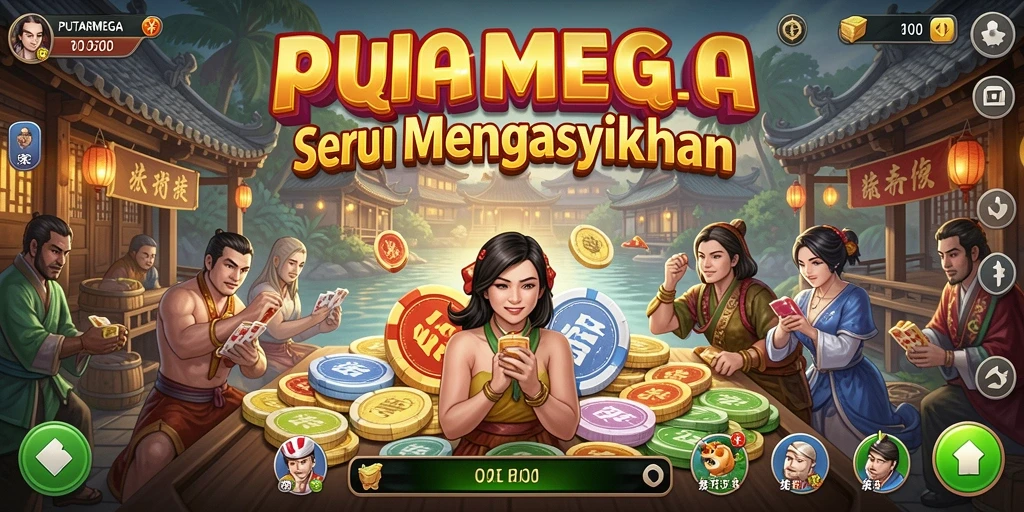 Tampilan gameplay PUTARMEGA yang seru dan menantang.