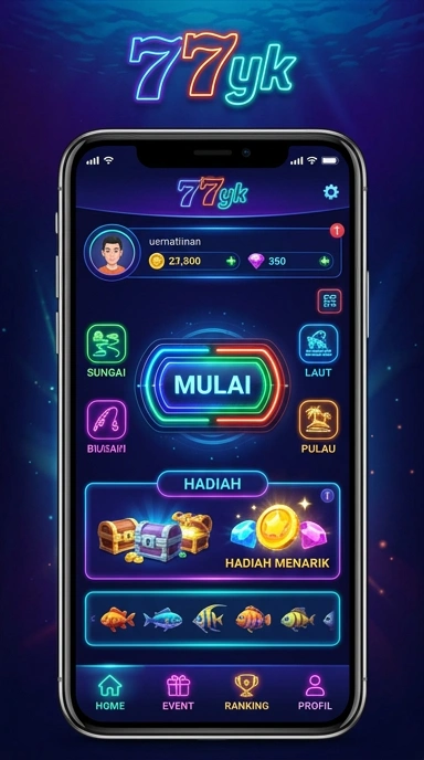 Tampilan antarmuka utama 777yk yang menarik.